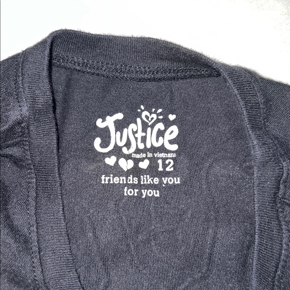 Justice Black and Orange Halloween Tee - Picture 3 of 3